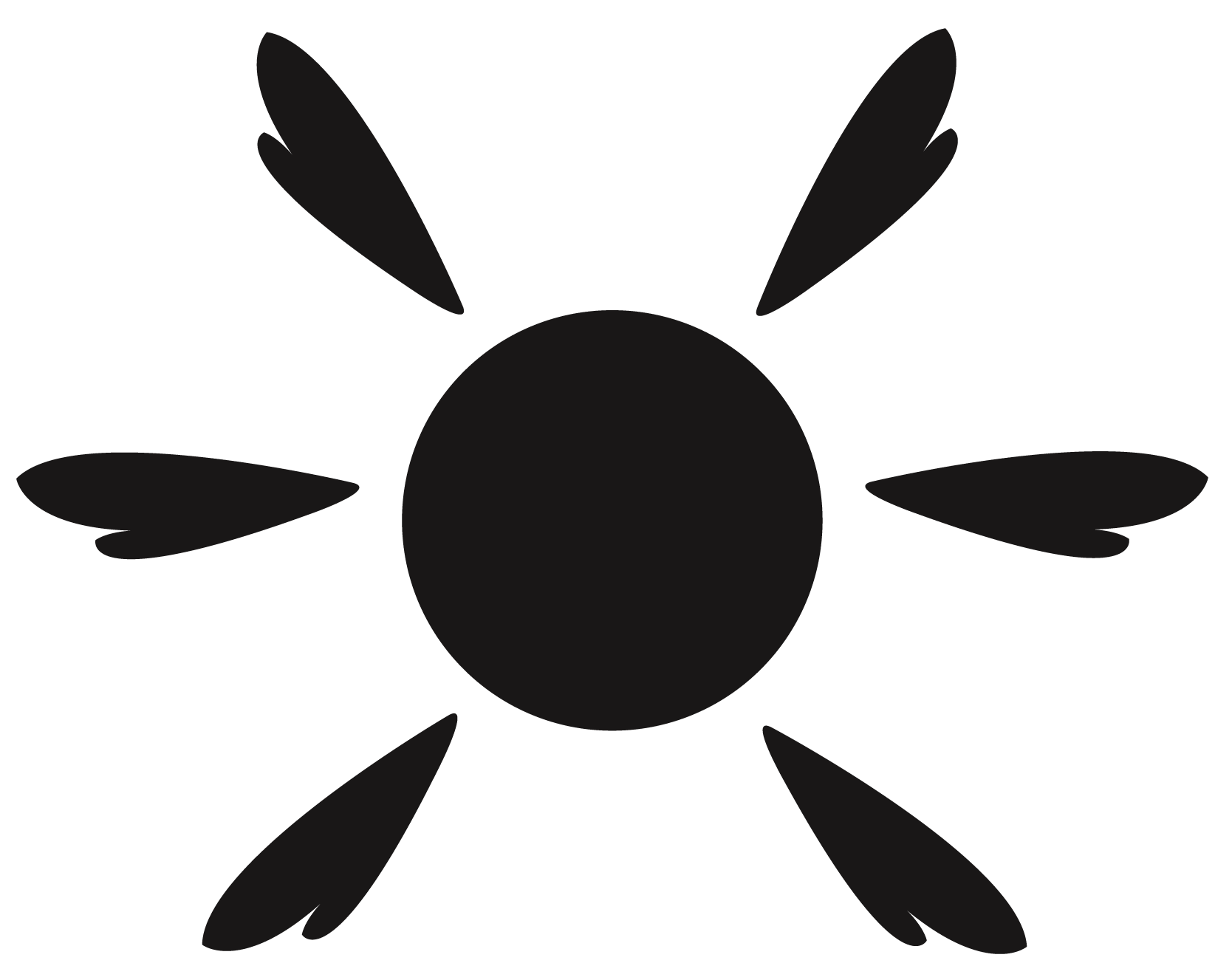 The site logo, which looks like a mix between a sun and a six-winged biblically accurate angel.